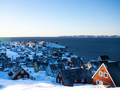 Một góc nhìn vào tháng trước từ Nuuk, thủ đô của Greenland.