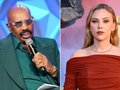 Người dẫn chương trình Steve Harvey và nữ diễn viên Scarlett Johansson nằm trong số những người nổi tiếng bị dính deepfake. Ảnh: AFP.