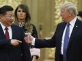 Chủ tịch Trung Quốc Tập Cận Bình và Tổng thống Mỹ Donald Trump tại tiệc tối cấp nhà nước ở Đại lễ đường Nhân dân, Bắc Kinh, Trung Quốc, ngày 9/11/2017. Ảnh: Getty.