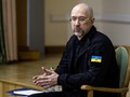 Thủ tướng Ukraine Denis Shmigal trong một cuộc họp báo tại Kiev, Ukraine ngày 4/3. Ảnh: Getty.