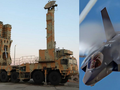 Hệ thống phóng và radar của hệ thống phòng không Bavar 373 (bên trái) và chiến đấu cơ F-35. Ảnh: MW.