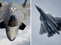 Chiến đấu cơ F-35 của Mỹ (trái) và Su-57 của Nga. Ảnh: MW.