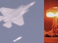 Máy bay F-35 thả bom B61 và một vụ nổ hạt nhân. Ảnh: MW.