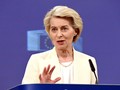 Chủ tịch Ủy ban Châu Âu Ursula von der Leyen phát biểu tại một cuộc họp báo ở Brussels. Ảnh: Getty.