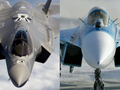 Chiến đấu cơ F-35 của Mỹ và Su-27 của Nga. Ảnh: MW.