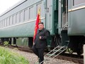 Nhà lãnh đạo Triều Tiên Kim Jong-un bước xuống đoàn tàu đặc biệt của mình trong một bức ảnh được công bố vào tháng 7 năm ngoái. Ảnh: KCNA.