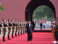 Nhà lãnh đạo Triều Tiên Kim Jong-un đến dự lễ duyệt binh kỷ niệm 80 năm ngày kết thúc Thế chiến II tại Bắc Kinh, Trung Quốc, ngày 3/9. Ảnh: KCNA.