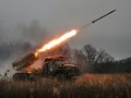Các bệ phóng tên lửa đa nòng Grad của nhóm Zapad đang hoạt động theo hướng Krasny Liman. Ảnh: Sputnik.