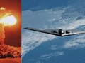 Hình ảnh một vụ nổ hạt nhân và máy bay ném bom B-2 của Mỹ. Ảnh: MW.