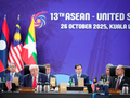 Tổng thống Mỹ Donald Trump phát biểu tại Hội nghị thượng đỉnh ASEAN-Mỹ tại Kuala Lumpur, Malaysia, ngày 26/10. Ảnh: Reuters.