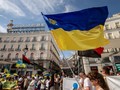Một cuộc biểu tình ủng hộ Ukraine tại Madrid, Tây Ban Nha, ngày 24/8. Ảnh: Getty.