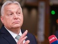Thủ tướng Hungary Viktor Orban phát biểu với các nhà báo. Ảnh: Getty.
