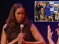 Bà Michelle Obama trong cuộc phỏng vấn trực tiếp. Ảnh: NYPost.