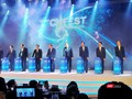 Đại diện các cơ quan Chính phủ bấm nút khai mạc TECHFEST 2020.