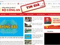 Website giả mạo Bộ Công an bị gắn nhãn tin giả. Ảnh: VAFC.