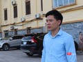 Hoàng Công Lương rời khỏi phòng xét xử sau khi kết thúc ngày thứ nhất của phiên phúc thẩm.