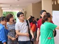 Học sinh trong ngày nhập học. Ảnh: Minh Thúy