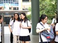 Học sinh tan trường. Ảnh: Minh Thúy