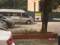 Xe chở học sinh tại bãi đỗ xe của ký túc xá Học viện Báo chí và Tuyên truyền. Ảnh: Minh Thúy
