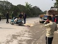 Hiện trường vụ tai nạn giao thông khiến nam sinh Trường Đại học Y Hà Nội tử vong. Ảnh: Internet