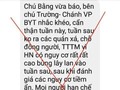 Ảnh chụp màn hình một tin nhắn được cho là của Chánh văn phòng Bộ Y tế. Ảnh: Vũ Mạnh Cường - BYT