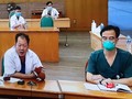 Lãnh đạo Bệnh viện Bạch Mai thông tin về tình hình phòng, chống COVID-19 tại Bệnh viện. Ảnh: Minh Thúy