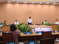 Hà Nội họp Ban Chỉ đạo phòng, chống dịch COVID-19. Ảnh: MT