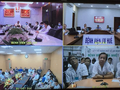 Các chuyên gia 3 miền hội chẩn trực tuyến để đưa ra chỉ định ghép phổi cho bệnh nhân 91. Ảnh: Lê Hảo