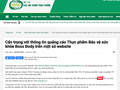 Cục An toàn thực phẩm khuyến cáo người tiêu dùng cẩn trọng với quảng cáo sản phẩm thực phẩm bảo vệ sức khỏe Boss Body. (Ảnh chụp màn hình trên website  https://vfa.gov.vn/.)