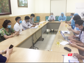 Bộ Y tế làm việc với Bệnh viện E sau khi phát hiện bệnh nhân mắc COVID-19 điều trị ở bệnh viện (Ảnh: Thanh Hằng)