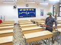 Trường học phun khử khuẩn (Ảnh: Duy Tuân - nguồn: SYT Hà Nội) 