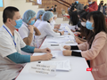 Tình nguyện viên đăng ký thử nghiệm vaccine COVID-10 (Ảnh: Minh Thuý) 