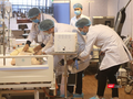 Diễn tập cấp cứu cho người bệnh trong trường hợp khẩn cấp (Ảnh: Minh Thuý)