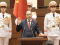 Chủ tịch nước Nguyễn Xuân Phúc tuyên thệ nhậm chức Chủ tịch nước Cộng hoà xã hội chủ nghĩa Việt Nam (Ảnh - Cổng TTĐT Quốc hội) 