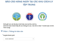 Phiếu báo cáo hàng ngày tại các khu cách ly tập trung (Ảnh - BYT)