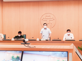 UBND TP. Hà Nội họp trực tuyến với các quận, huyện về công tác phòng, chống dịch COVID-19 (Ảnh - Phú Khánh) 