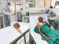 Bà A. (bên trái) và ông H. (bên phải) mắc COVID-19 nặng đều được điều trị tại Khoa Cấp cứu, Bệnh viện Bệnh Nhiệt đới Trung ương (Ảnh - MT) 