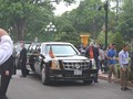 Đoàn xe chở Tổng thống Obama đến Phủ Chủ tịch (ảnh Tuấn Nam, Thời Đại).