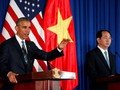 Tổng thống Mỹ Barack Obama  và Chủ tịch nước Việt Nam Trần Đại Quang tại Hà Nội ngày 23/5/2016.