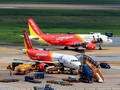 Máy bay của hãng VietJet ở sân bay Nội Bài (ảnh minh họa).
