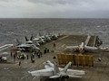 Ngày 10/7/2016, tàu sân bay USS Ronald Reagan Hải quân Mỹ tiến hành huấn luyện cất hạ cánh máy bay trên Biển Đông. Ảnh: Thời báo Hoàn Cầu, Trung Quốc.