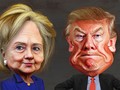 Nếu bầu cử được tổ chức ngay hôm nay Hillary Clinton sẽ đánh bại Donald Trump (ảnh hoạt họa: Forbes)