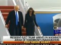 Ông Donald Trump và gia đình đã đến Washington bằng máy bay của quân đội