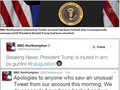 Tài khoản Twitter của BBC bị hack, post nội dung ông Trump bị bắn vào tay và xin lỗi độc giả ngay sau đó.