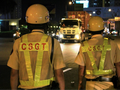 CSGT đang làm nhiệm vụ. Ảnh: Thanh Niên