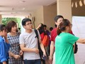 Các thí sinh trong kỳ thi tuyển sinh. Ảnh: MT