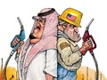 Biếm họa về cuộc chiến giá dầu giữa Arập Xêút và Mỹ (Nguồn: The Economist (Anh)