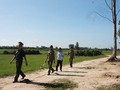 Bộ đội Biên phòng Long An tuần tra biên giới. 