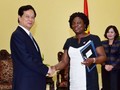 Thủ tướng Nguyễn Tấn Dũng tiếp bà Victoria Kwakwa, Giám đốc Ngân hàng Thế giới (WB) tại Việt Nam.