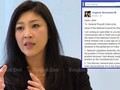 Bà Yingluck Shinawatra và thư ngỏ trên trang Facebook cá nhân của bà. Nguồn: Bangkok Post